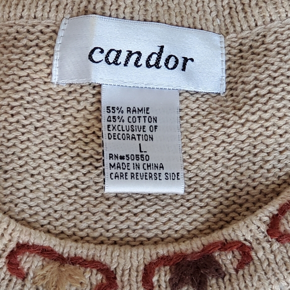Candor Vintage Sweater Top Size Large - Picture 3 of 6